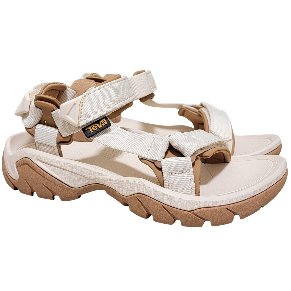 Teva Women Terra Fi 5 Universal Hiking Sport Sandals Size US 9 Coconut White